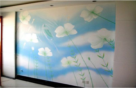 咸阳画墙绘怎么画好白云的蓬松感?