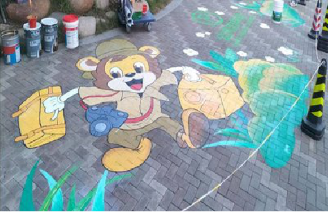 咸阳夏季画地面彩绘会遇到的问题