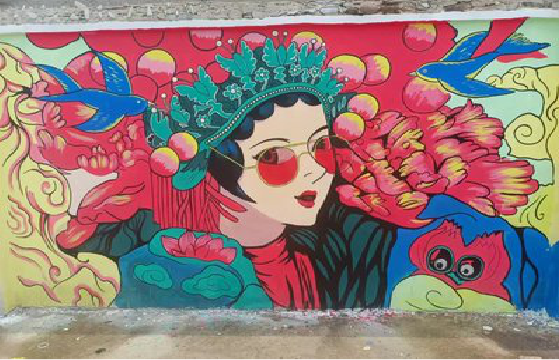 咸阳墙体彩绘-网红墙