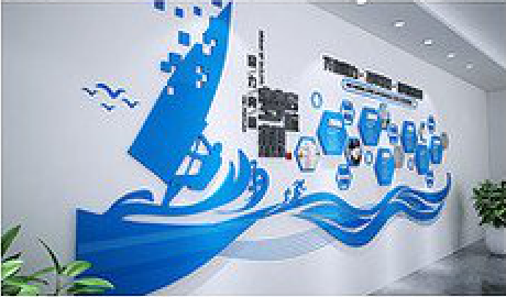 咸阳海浪主题文化墙如何设计？