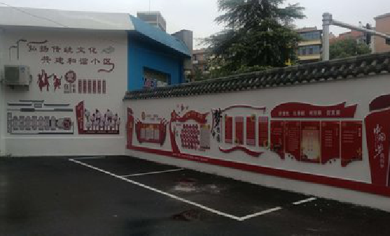 咸阳社区文化墙的创意设计。