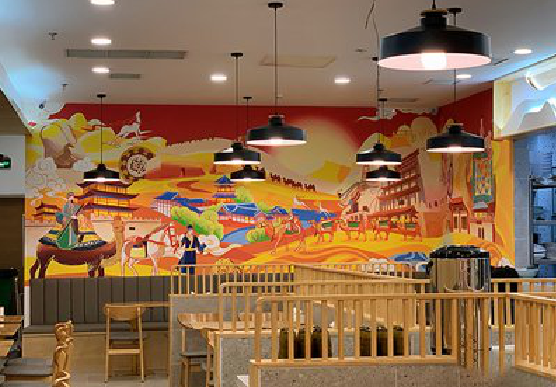 咸阳商业空间彩绘介绍。