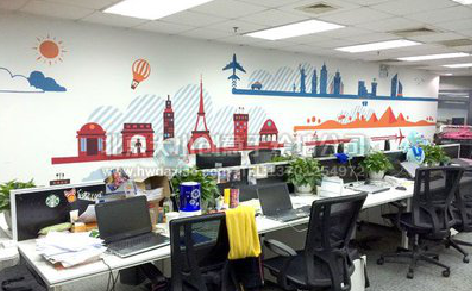 咸阳教你设计办公室墙绘的方法。