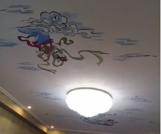 咸阳如何快速绘制天花板上的手绘墙?