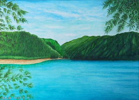 咸阳在墙绘中,如何绘画绿水青山?